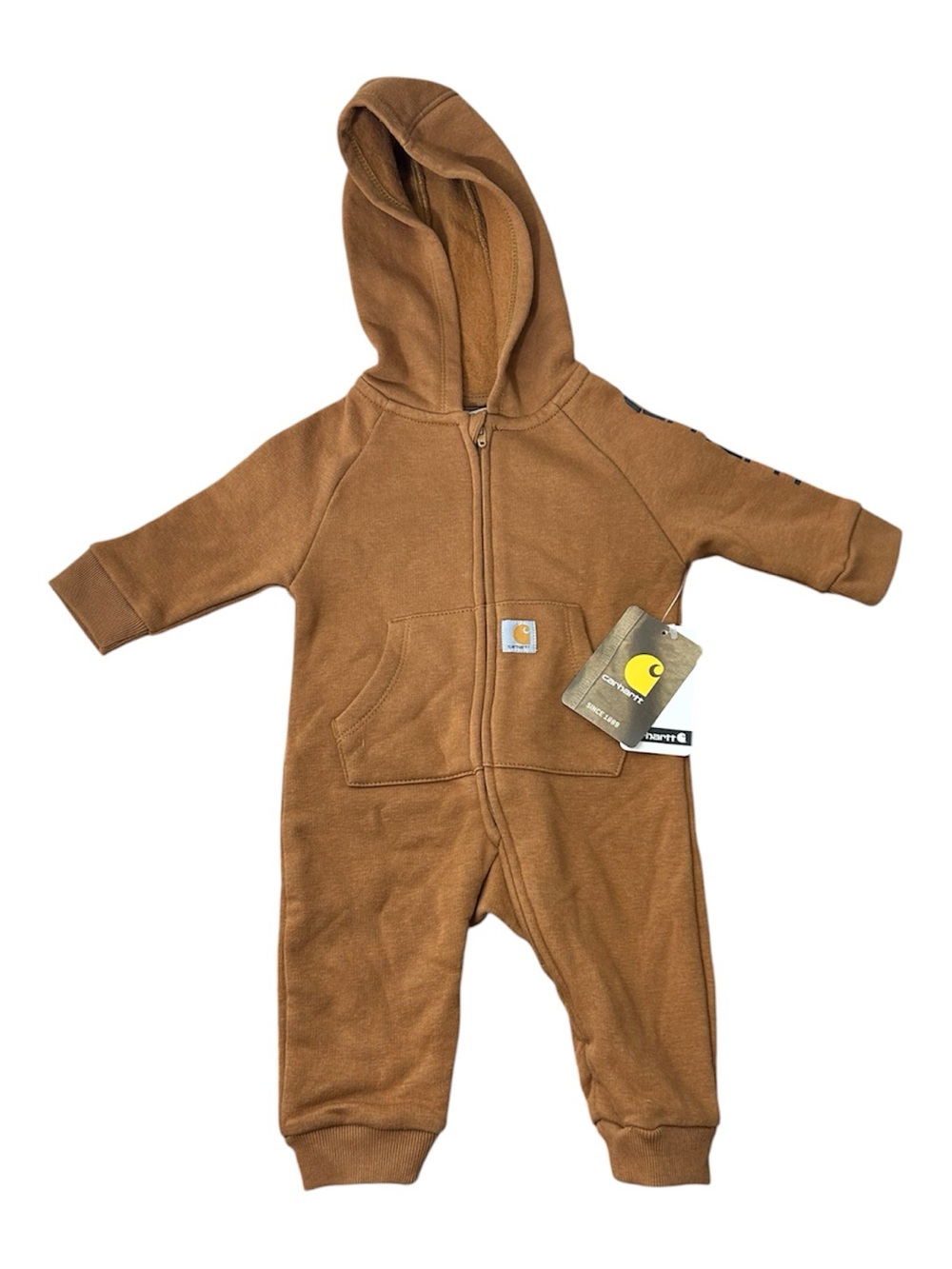 Carhartt Infant Long Sleeve Fleece Zip-Front Hooded Coverall Jumpsuit NWT